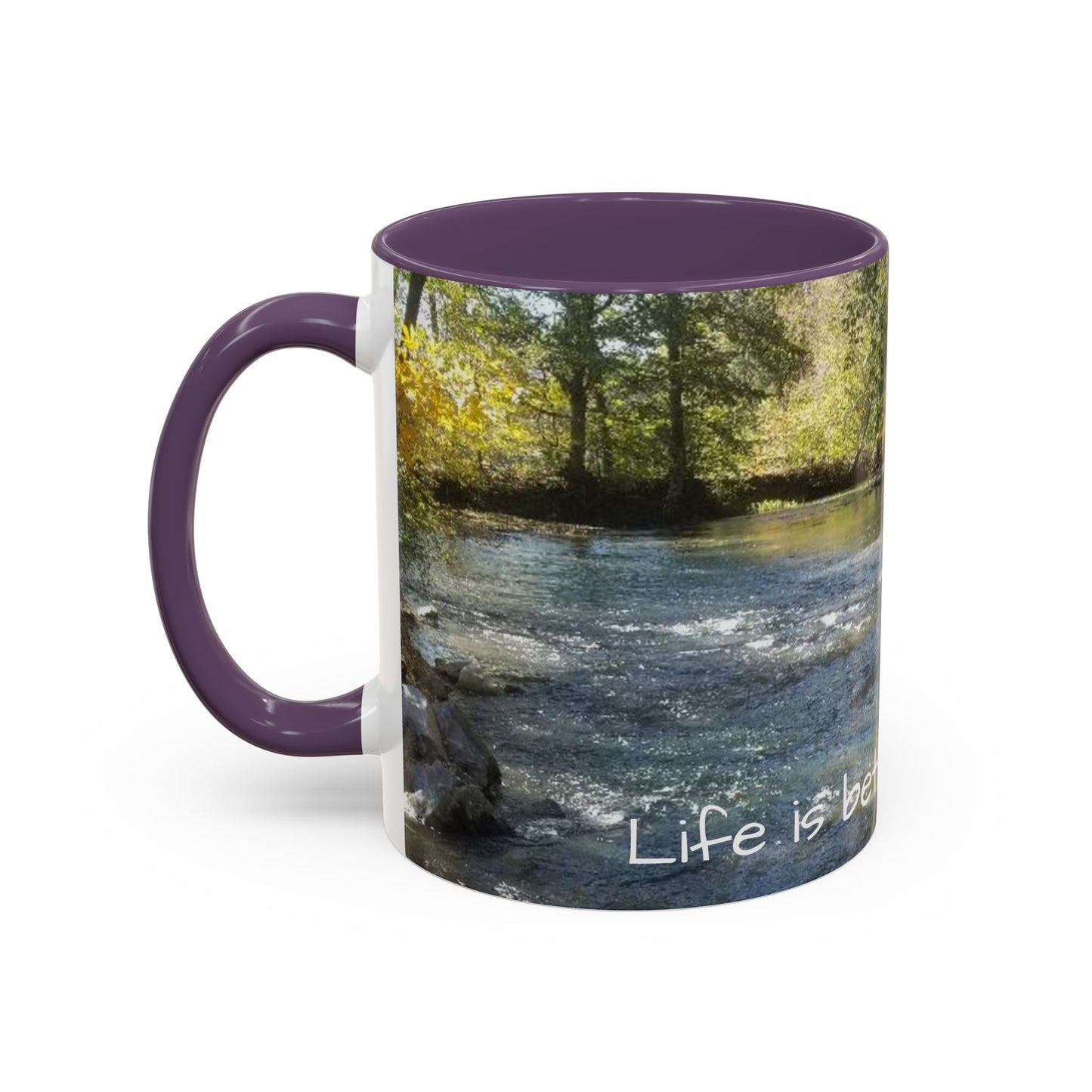 Nature-Inspired Accent Coffee Mug, Perfect for Outdoor Lovers, Gifts for Nature Enthusiasts, Afternoon Coffee, Camping Mug, Scenic Drinkware