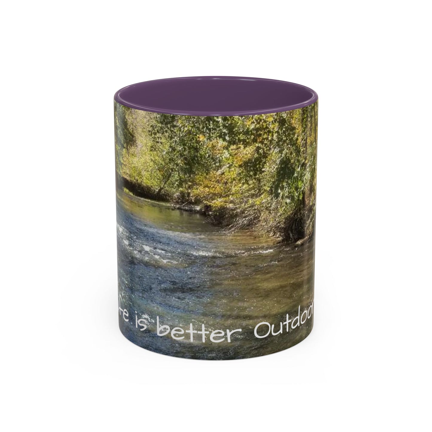 Nature-Inspired Accent Coffee Mug, Perfect for Outdoor Lovers, Gifts for Nature Enthusiasts, Afternoon Coffee, Camping Mug, Scenic Drinkware