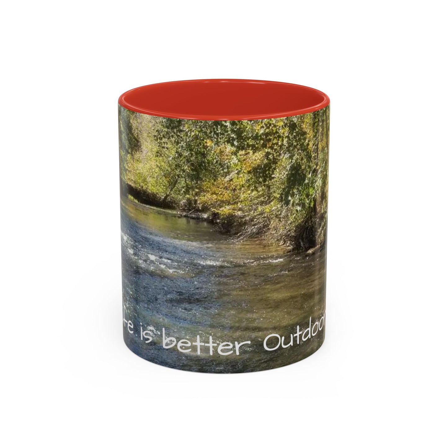 Nature-Inspired Accent Coffee Mug, Perfect for Outdoor Lovers, Gifts for Nature Enthusiasts, Afternoon Coffee, Camping Mug, Scenic Drinkware