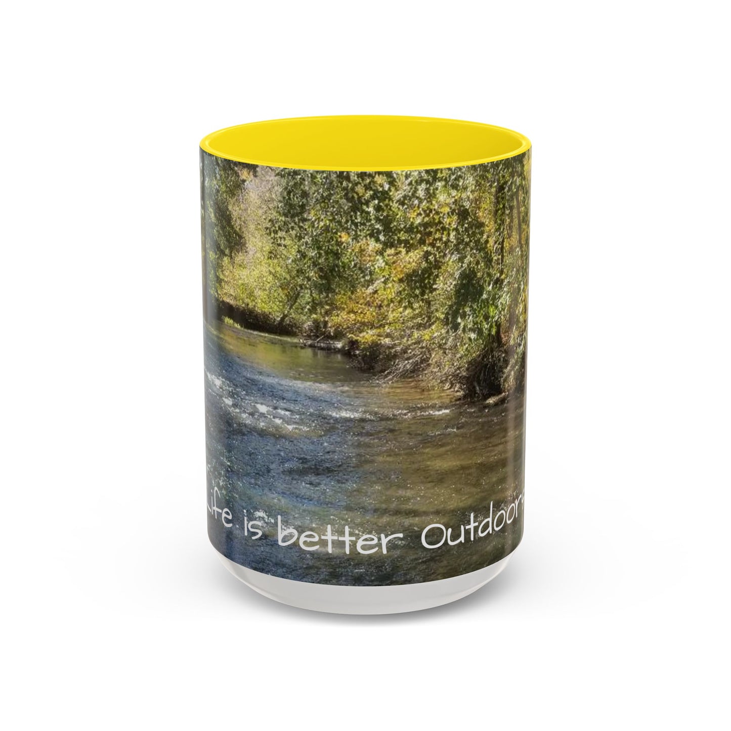 Nature-Inspired Accent Coffee Mug, Perfect for Outdoor Lovers, Gifts for Nature Enthusiasts, Afternoon Coffee, Camping Mug, Scenic Drinkware
