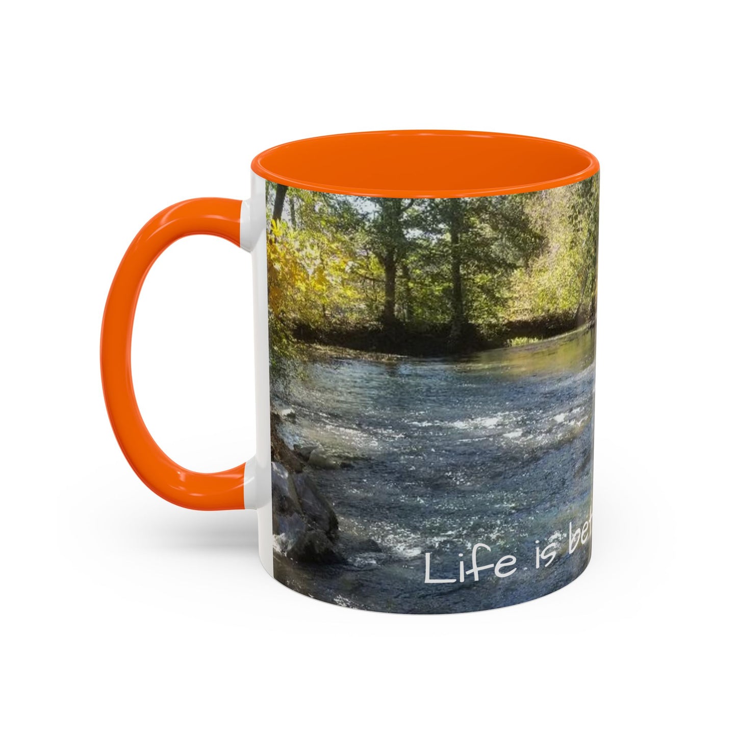 Nature-Inspired Accent Coffee Mug, Perfect for Outdoor Lovers, Gifts for Nature Enthusiasts, Afternoon Coffee, Camping Mug, Scenic Drinkware
