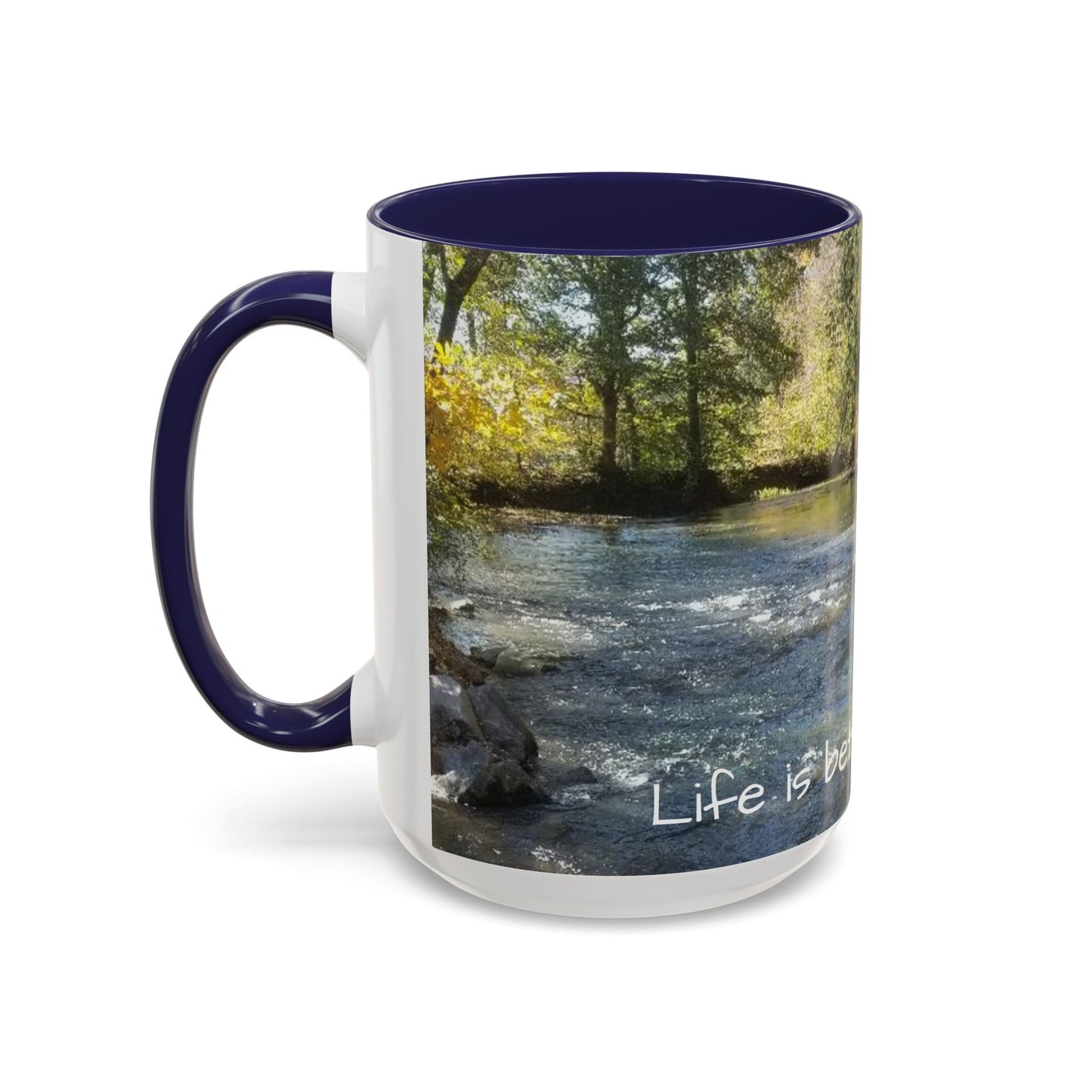 Nature-Inspired Accent Coffee Mug, Perfect for Outdoor Lovers, Gifts for Nature Enthusiasts, Afternoon Coffee, Camping Mug, Scenic Drinkware
