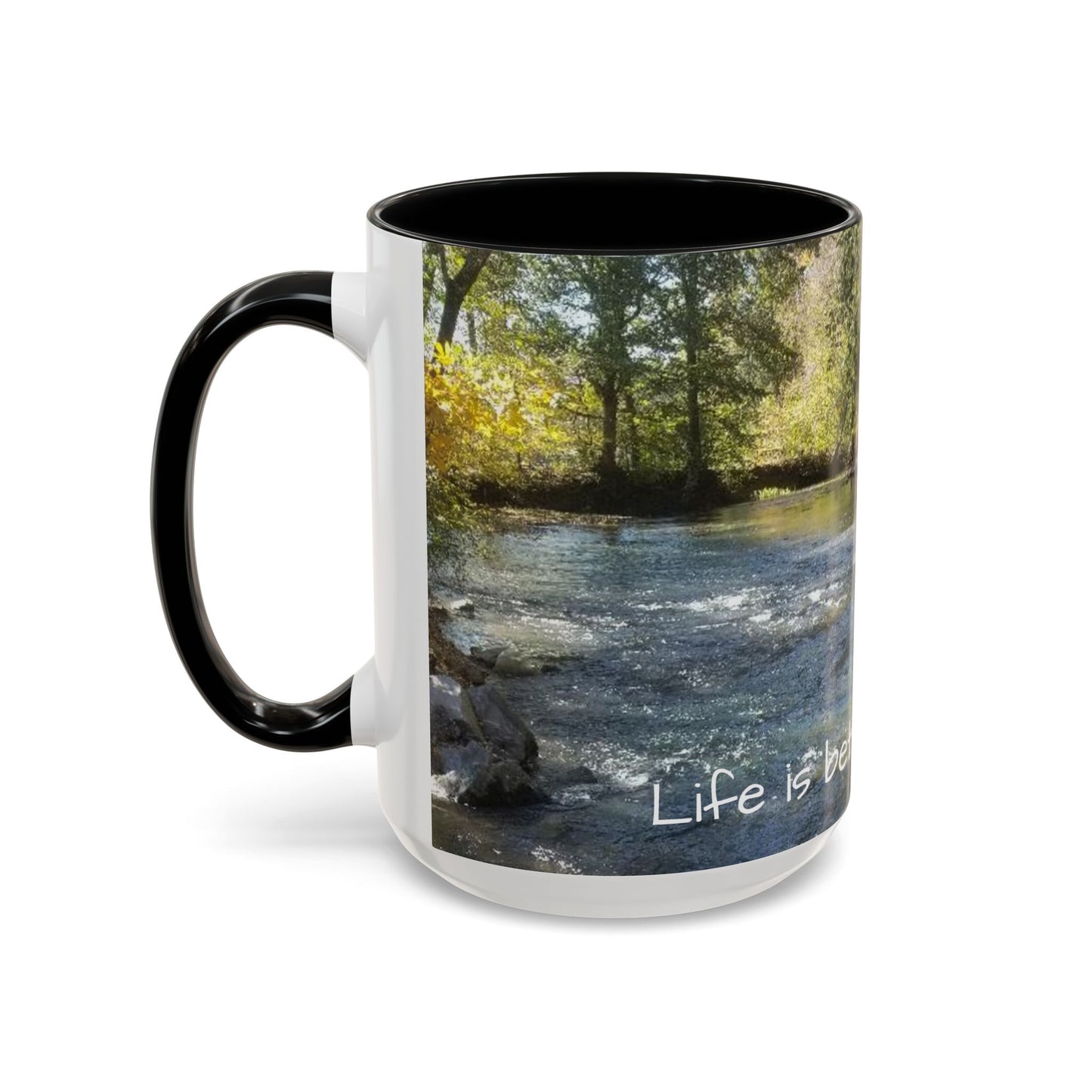 Nature-Inspired Accent Coffee Mug, Perfect for Outdoor Lovers, Gifts for Nature Enthusiasts, Afternoon Coffee, Camping Mug, Scenic Drinkware