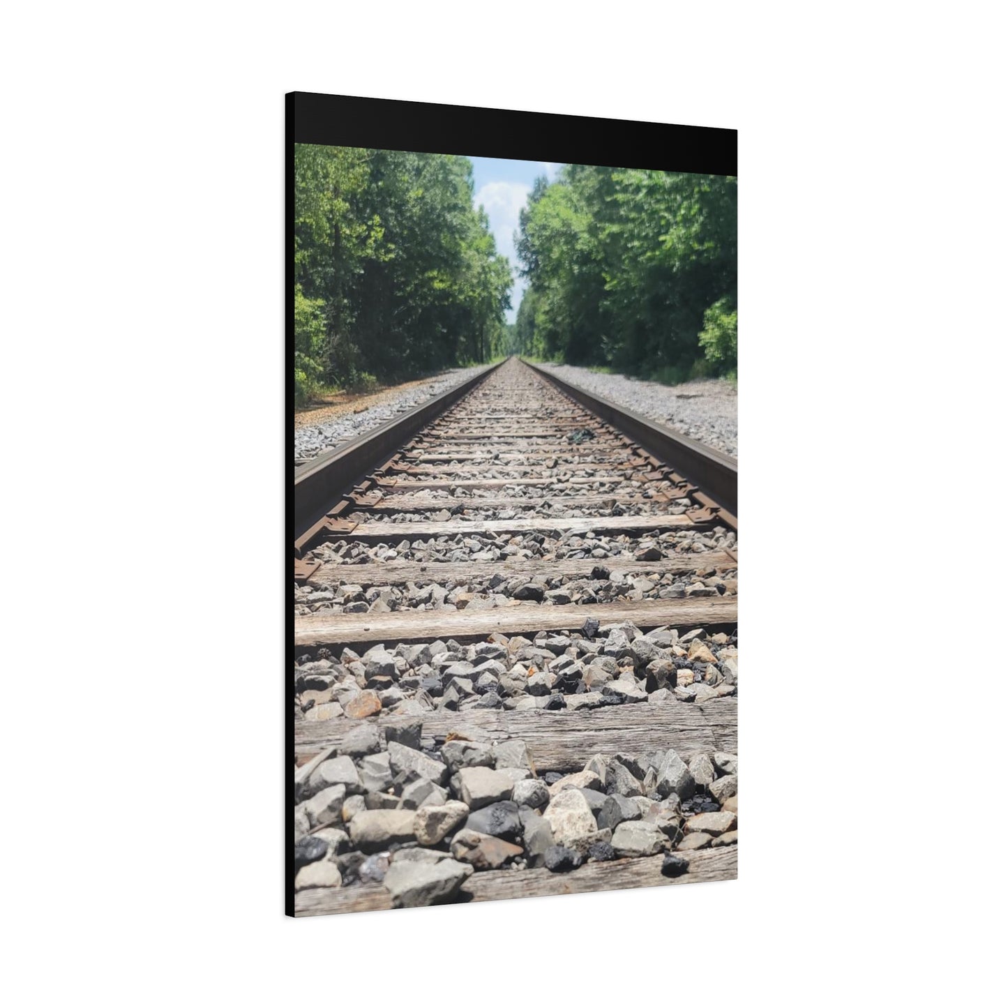 Tranquil Railway Matte Canvas Art, Perfect Gift for Nature Lovers, Home Decor, Wall Art, Inspirational Artwork, Train Track Design
