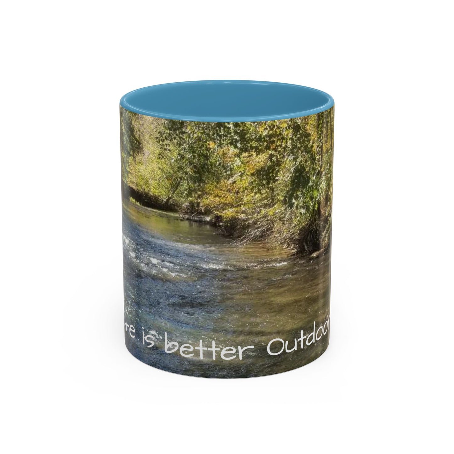 Nature-Inspired Accent Coffee Mug, Perfect for Outdoor Lovers, Gifts for Nature Enthusiasts, Afternoon Coffee, Camping Mug, Scenic Drinkware