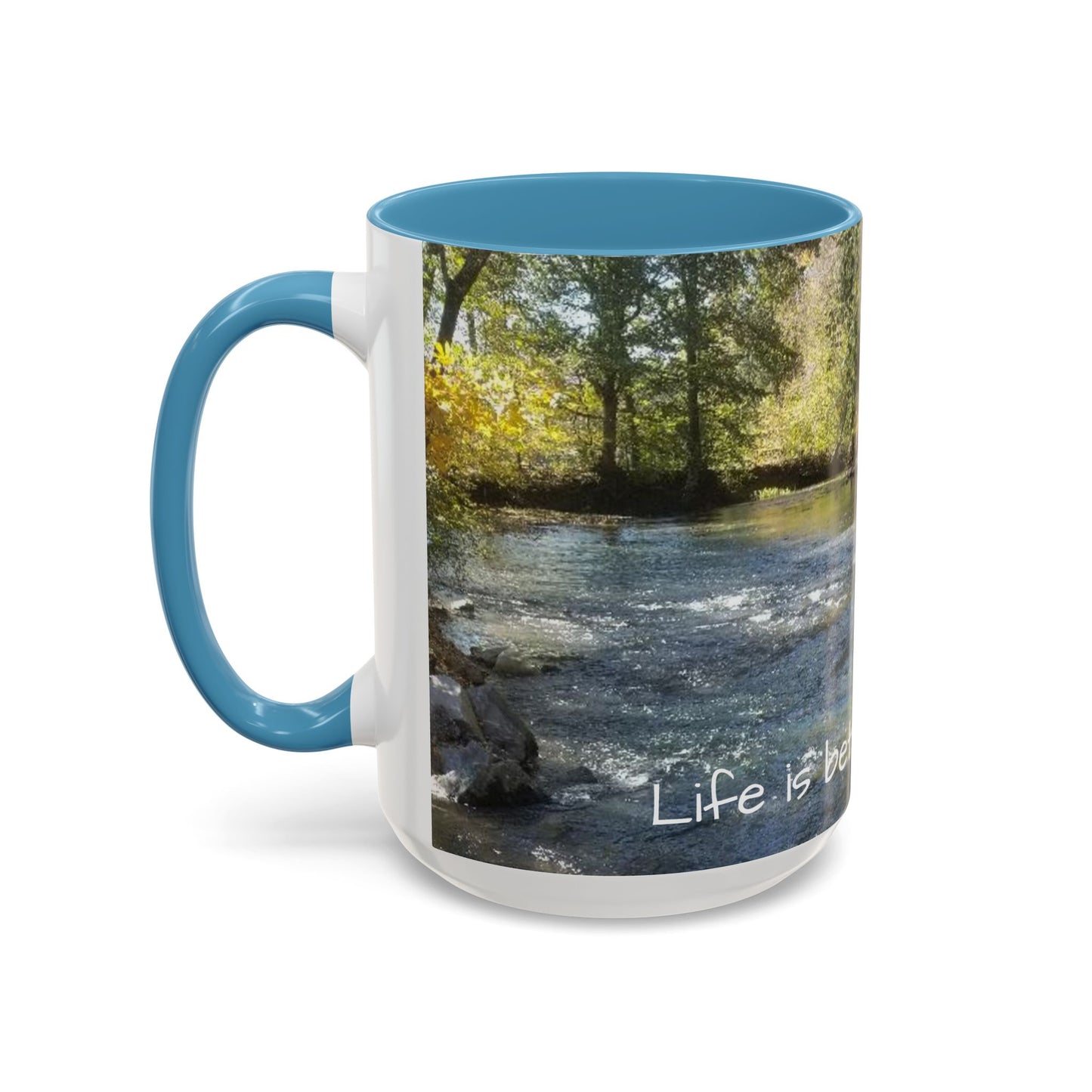 Nature-Inspired Accent Coffee Mug, Perfect for Outdoor Lovers, Gifts for Nature Enthusiasts, Afternoon Coffee, Camping Mug, Scenic Drinkware