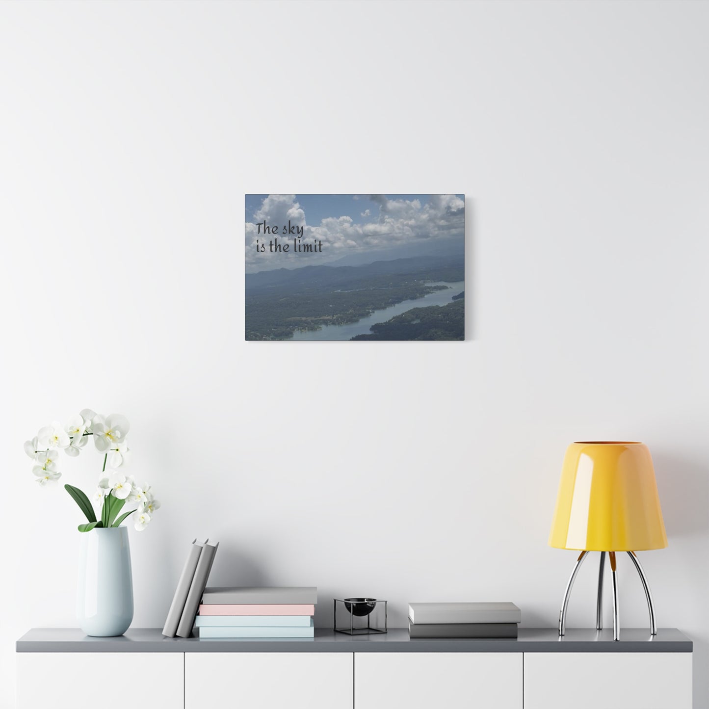 Inspirational Canvas Wall Art - The Sky Is The Limit, Motivational Decor, Home Office Artwork, Gift for Dreamers, Nature Photography
