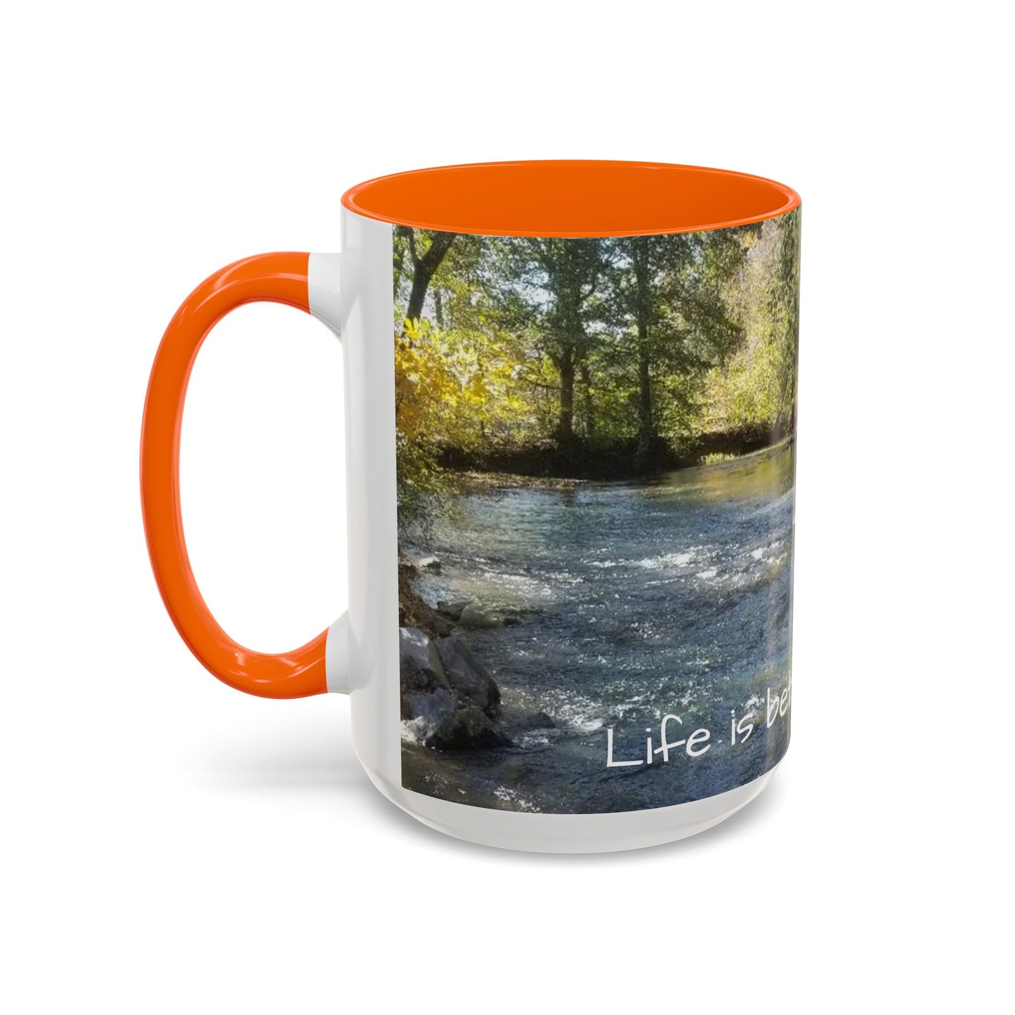 Nature-Inspired Accent Coffee Mug, Perfect for Outdoor Lovers, Gifts for Nature Enthusiasts, Afternoon Coffee, Camping Mug, Scenic Drinkware