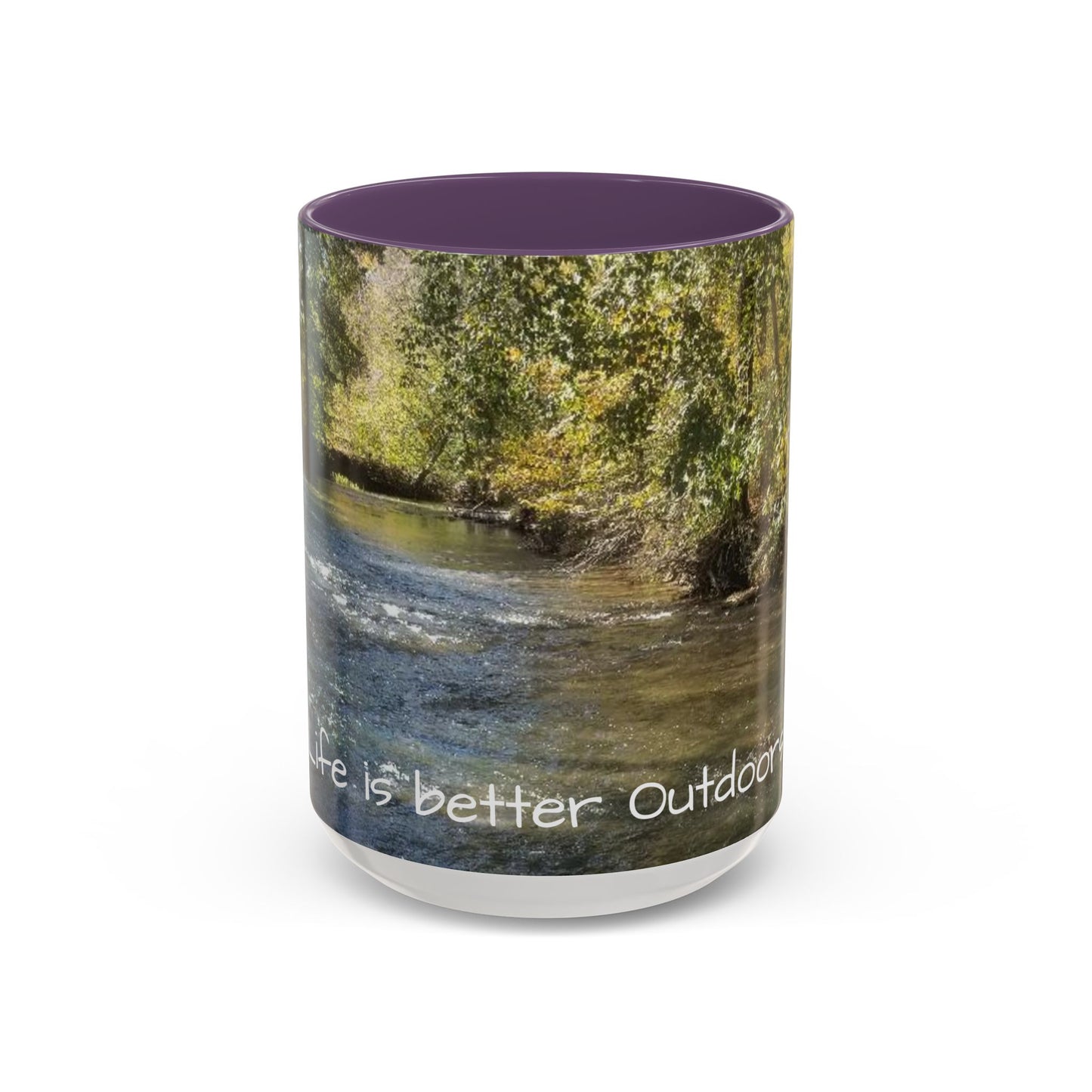 Nature-Inspired Accent Coffee Mug, Perfect for Outdoor Lovers, Gifts for Nature Enthusiasts, Afternoon Coffee, Camping Mug, Scenic Drinkware
