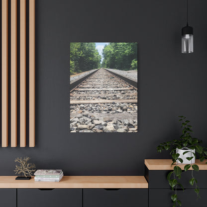 Tranquil Railway Matte Canvas Art, Perfect Gift for Nature Lovers, Home Decor, Wall Art, Inspirational Artwork, Train Track Design