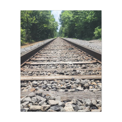 Tranquil Railway Matte Canvas Art, Perfect Gift for Nature Lovers, Home Decor, Wall Art, Inspirational Artwork, Train Track Design