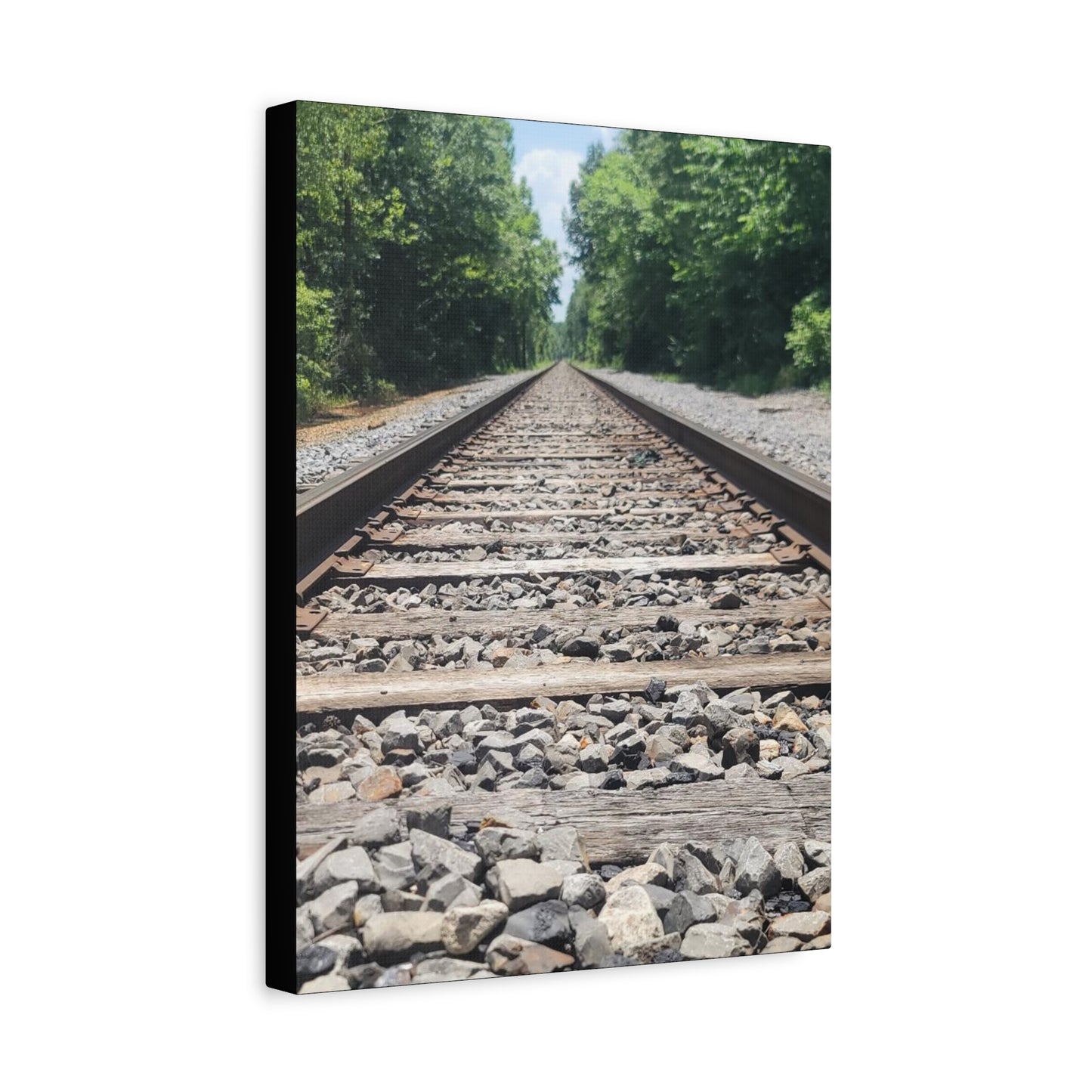 Tranquil Railway Matte Canvas Art, Perfect Gift for Nature Lovers, Home Decor, Wall Art, Inspirational Artwork, Train Track Design
