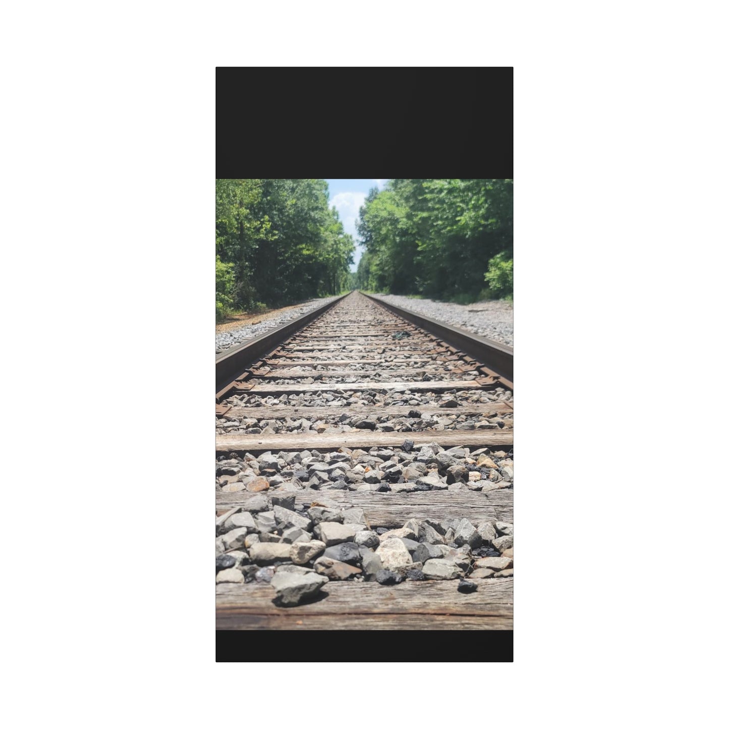 Tranquil Railway Matte Canvas Art, Perfect Gift for Nature Lovers, Home Decor, Wall Art, Inspirational Artwork, Train Track Design