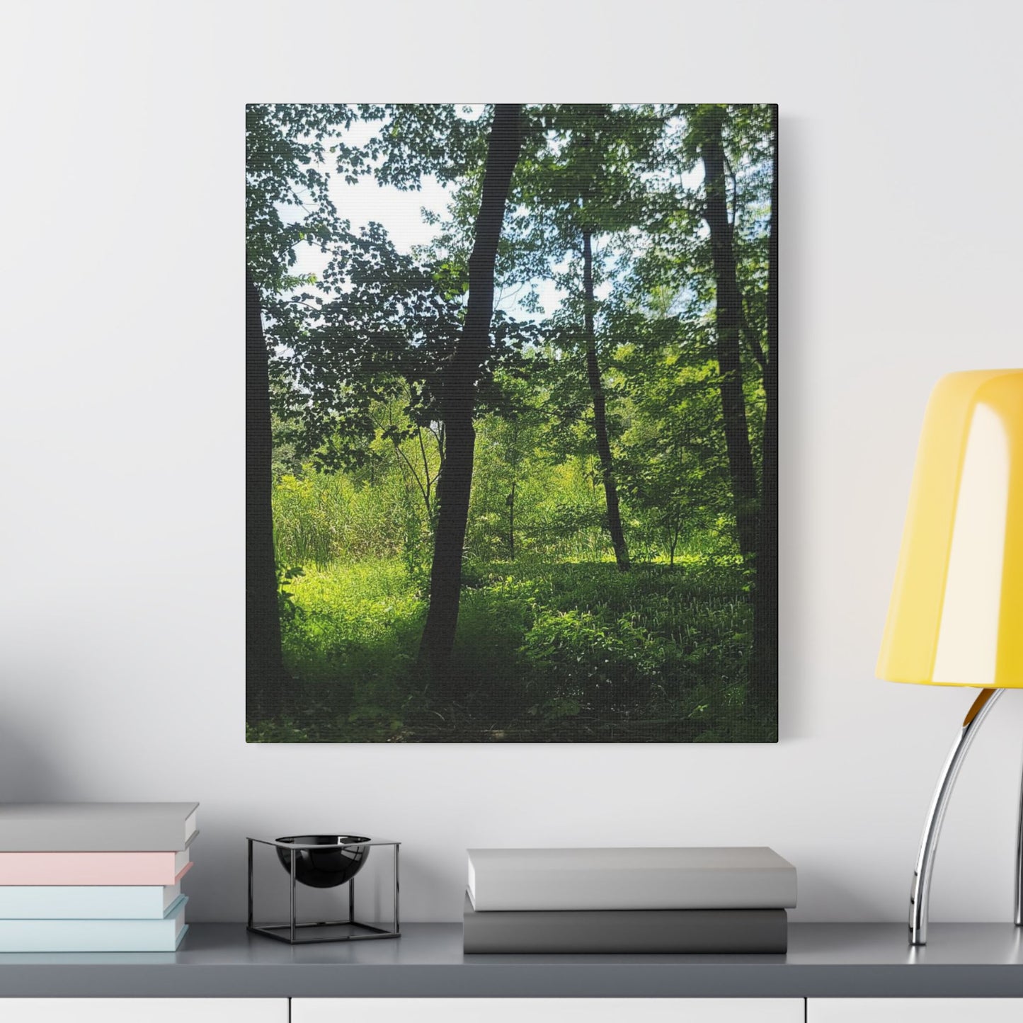 Scenic Canvas Wall Art - Nature-Inspired Home Decor, Forest Scene, Wall Hanging, Gift for Nature Lovers, Greenery Print