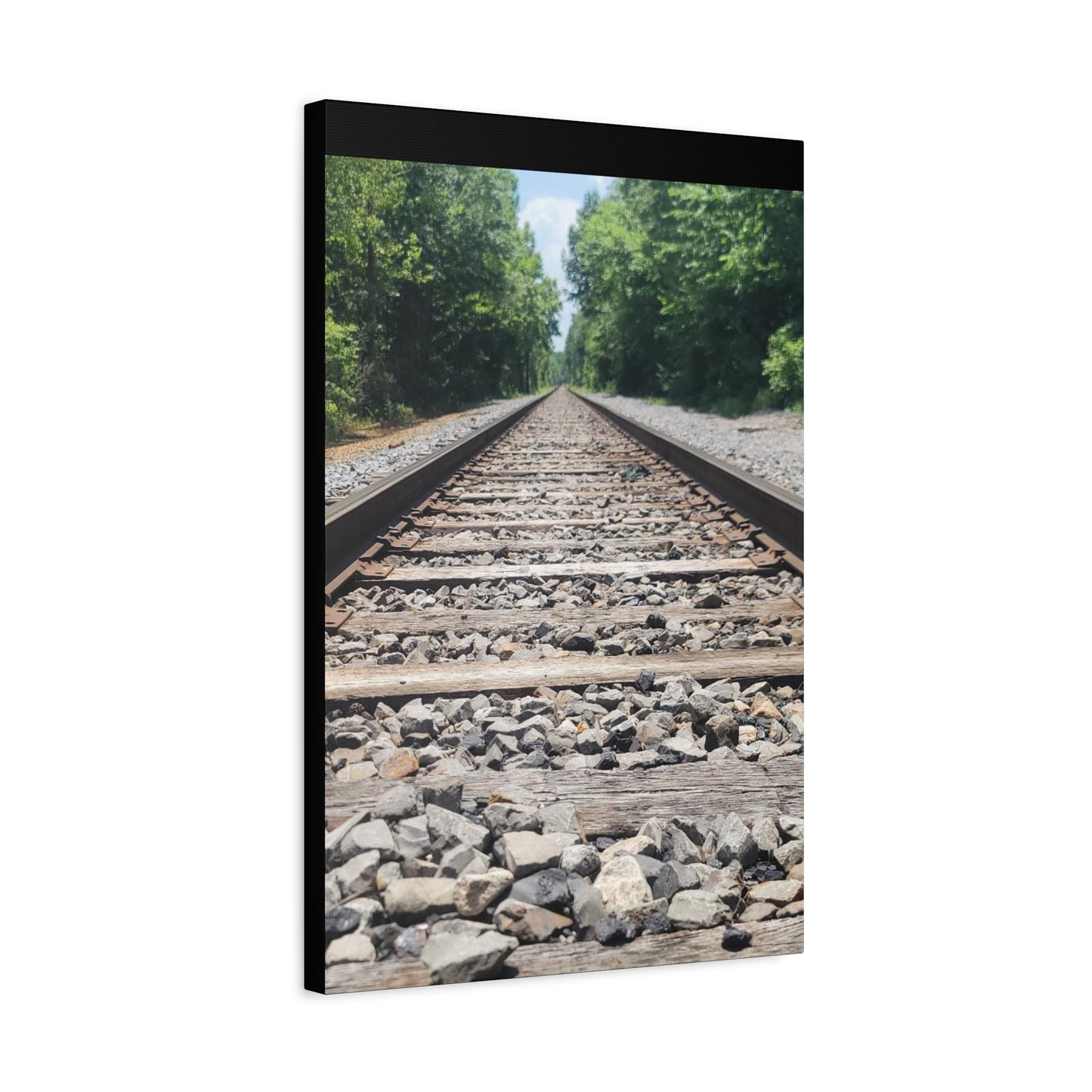 Tranquil Railway Matte Canvas Art, Perfect Gift for Nature Lovers, Home Decor, Wall Art, Inspirational Artwork, Train Track Design