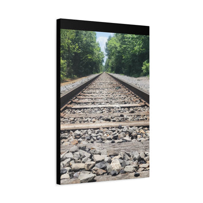 Tranquil Railway Matte Canvas Art, Perfect Gift for Nature Lovers, Home Decor, Wall Art, Inspirational Artwork, Train Track Design