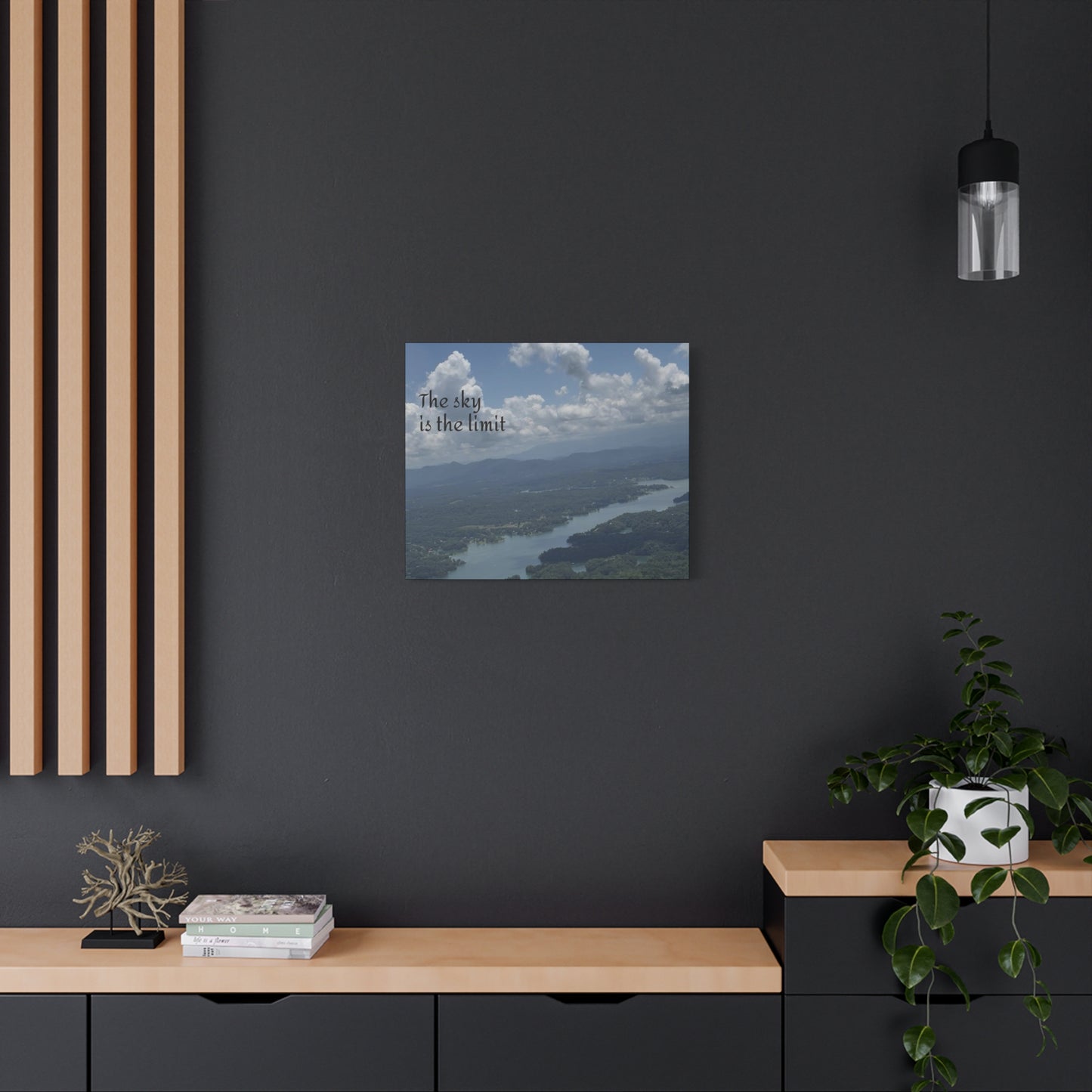 Inspirational Canvas Wall Art - The Sky Is The Limit, Motivational Decor, Home Office Artwork, Gift for Dreamers, Nature Photography