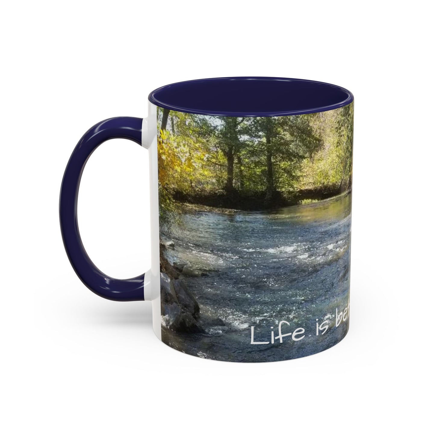 Nature-Inspired Accent Coffee Mug, Perfect for Outdoor Lovers, Gifts for Nature Enthusiasts, Afternoon Coffee, Camping Mug, Scenic Drinkware