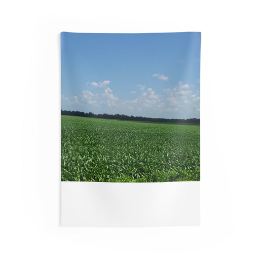 Serene Farm Landscape Wall Tapestry | Boho Decor, Nature Art, Home Wall Hanging, Farmhouse Style, Gift for Nature Lovers