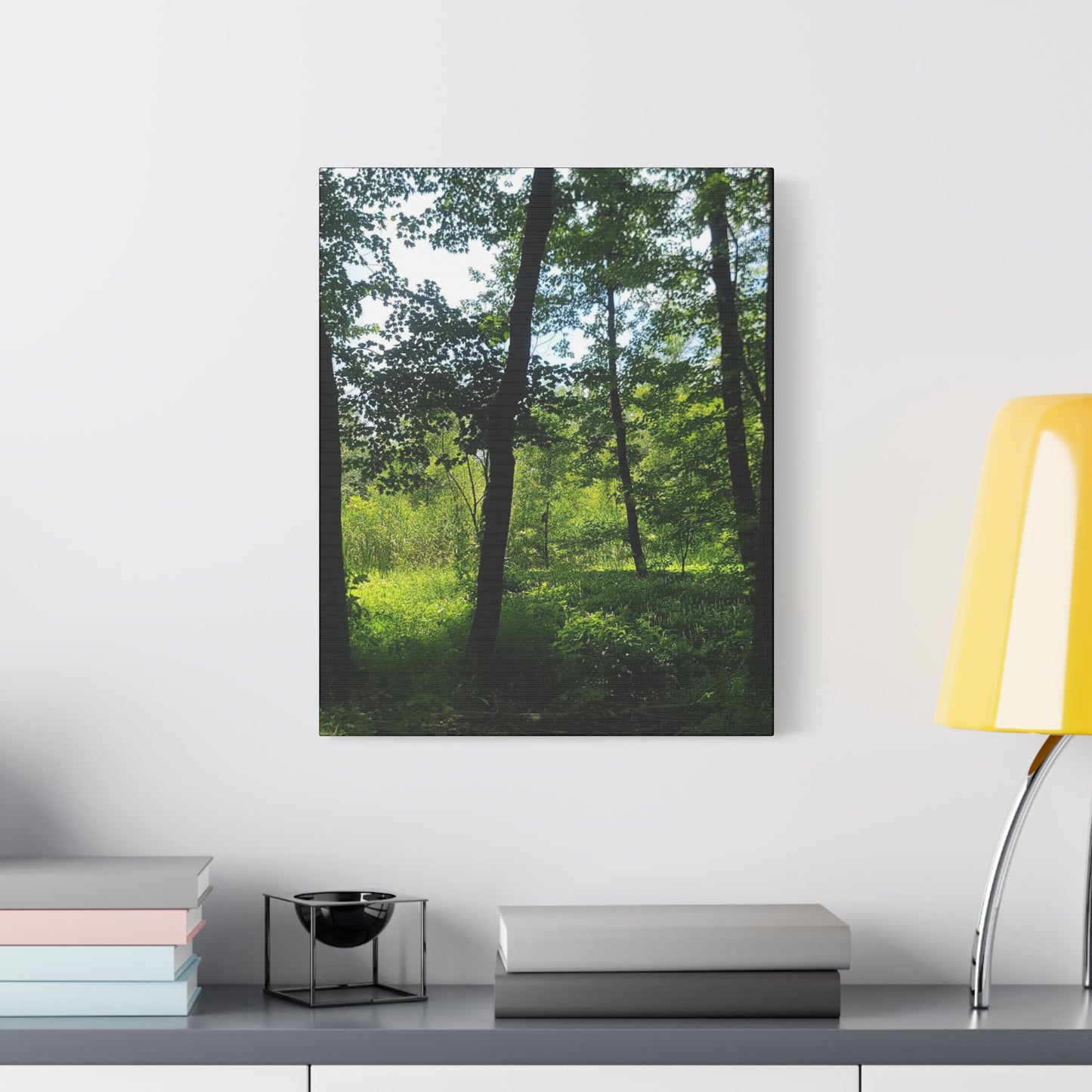 Scenic Canvas Wall Art - Nature-Inspired Home Decor, Forest Scene, Wall Hanging, Gift for Nature Lovers, Greenery Print