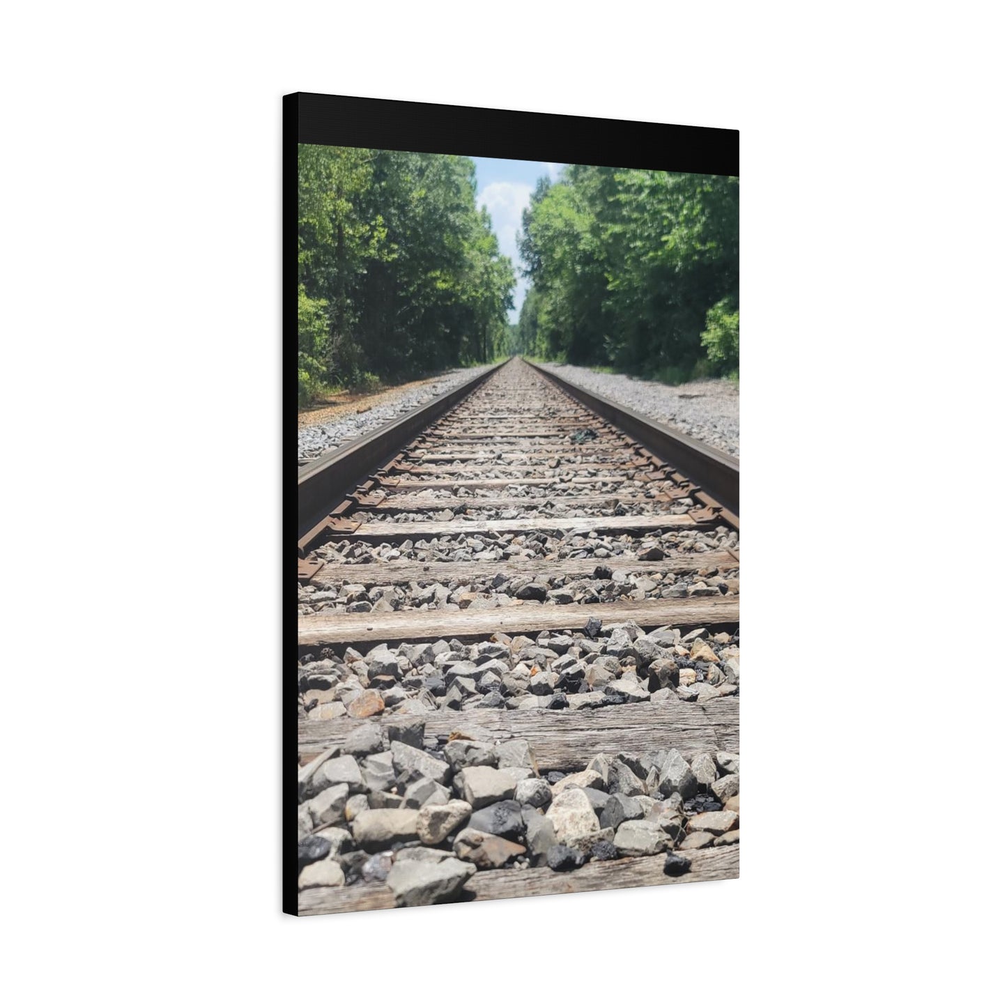 Tranquil Railway Matte Canvas Art, Perfect Gift for Nature Lovers, Home Decor, Wall Art, Inspirational Artwork, Train Track Design