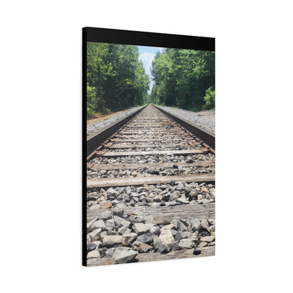 Tranquil Railway Matte Canvas Art, Perfect Gift for Nature Lovers, Home Decor, Wall Art, Inspirational Artwork, Train Track Design