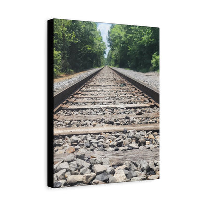 Tranquil Railway Matte Canvas Art, Perfect Gift for Nature Lovers, Home Decor, Wall Art, Inspirational Artwork, Train Track Design