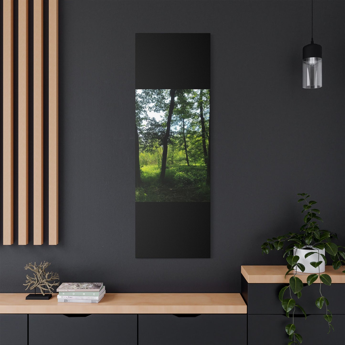 Scenic Canvas Wall Art - Nature-Inspired Home Decor, Forest Scene, Wall Hanging, Gift for Nature Lovers, Greenery Print