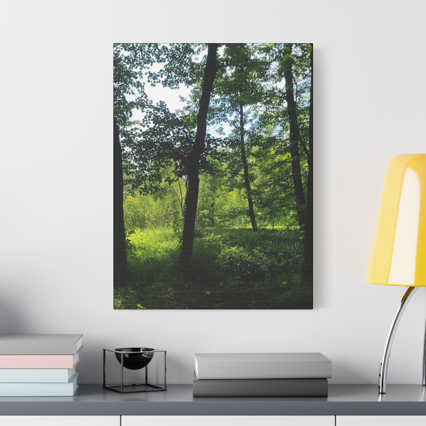 Scenic Canvas Wall Art - Nature-Inspired Home Decor, Forest Scene, Wall Hanging, Gift for Nature Lovers, Greenery Print
