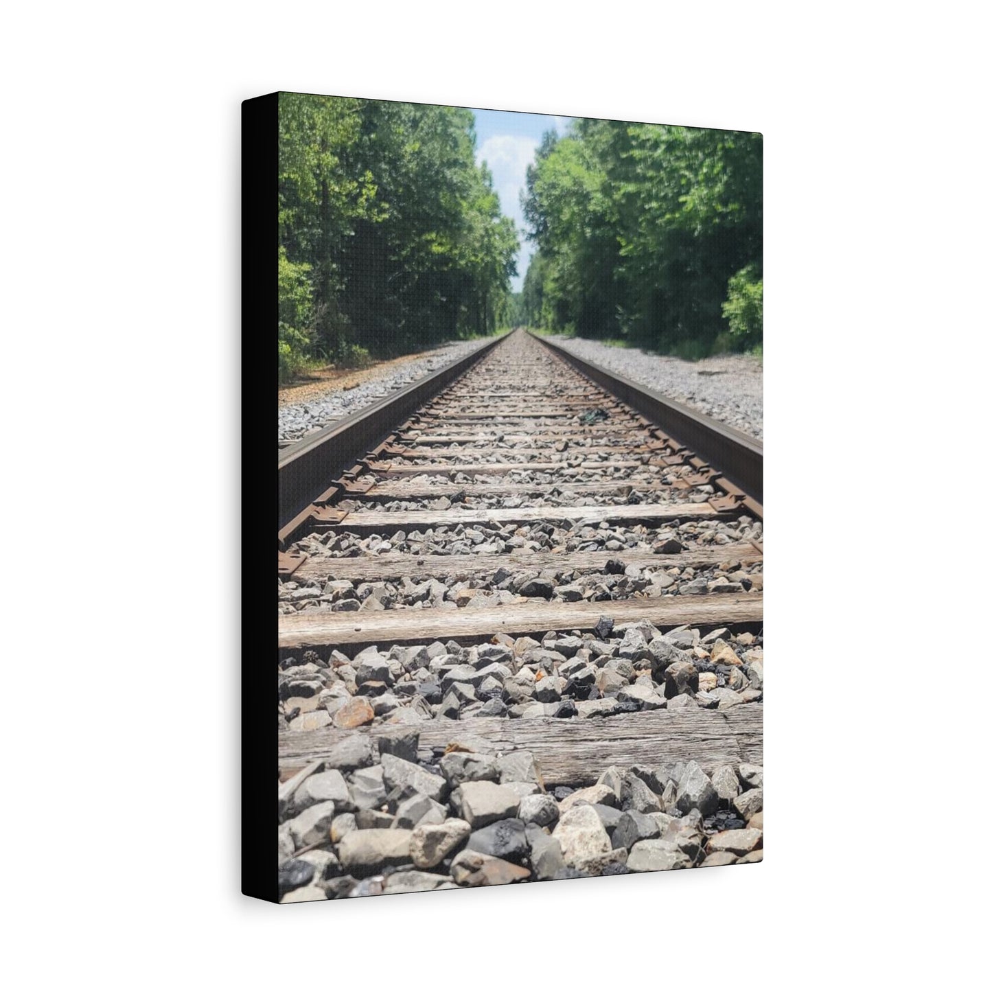 Tranquil Railway Matte Canvas Art, Perfect Gift for Nature Lovers, Home Decor, Wall Art, Inspirational Artwork, Train Track Design