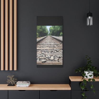 Tranquil Railway Matte Canvas Art, Perfect Gift for Nature Lovers, Home Decor, Wall Art, Inspirational Artwork, Train Track Design