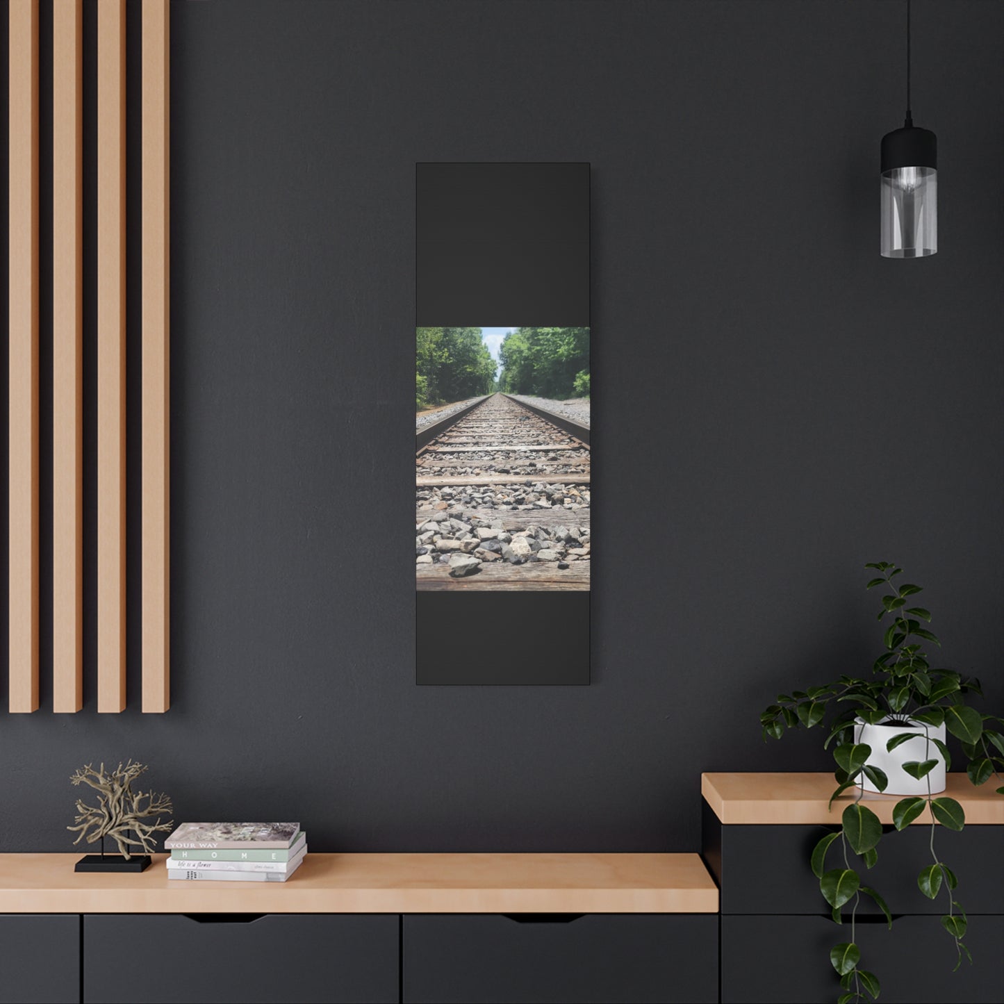 Tranquil Railway Matte Canvas Art, Perfect Gift for Nature Lovers, Home Decor, Wall Art, Inspirational Artwork, Train Track Design