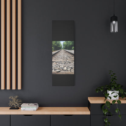 Tranquil Railway Matte Canvas Art, Perfect Gift for Nature Lovers, Home Decor, Wall Art, Inspirational Artwork, Train Track Design