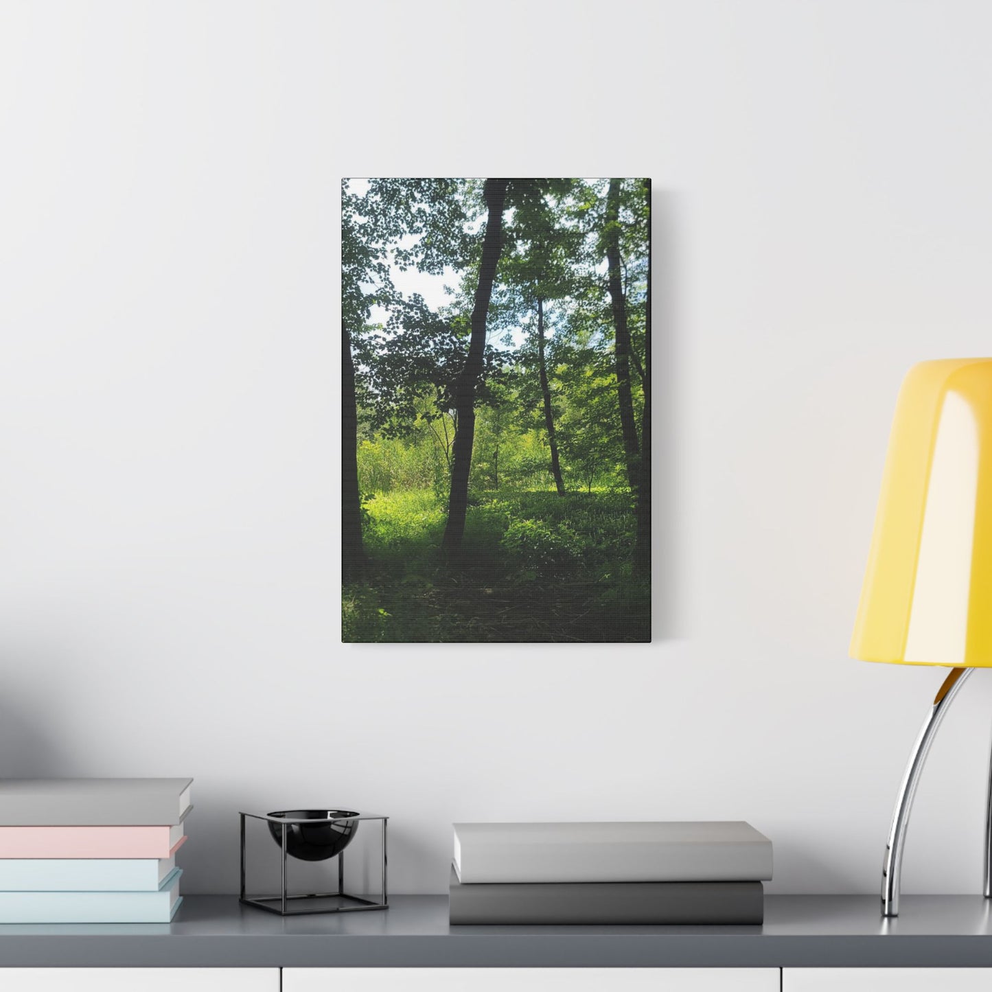 Scenic Canvas Wall Art - Nature-Inspired Home Decor, Forest Scene, Wall Hanging, Gift for Nature Lovers, Greenery Print