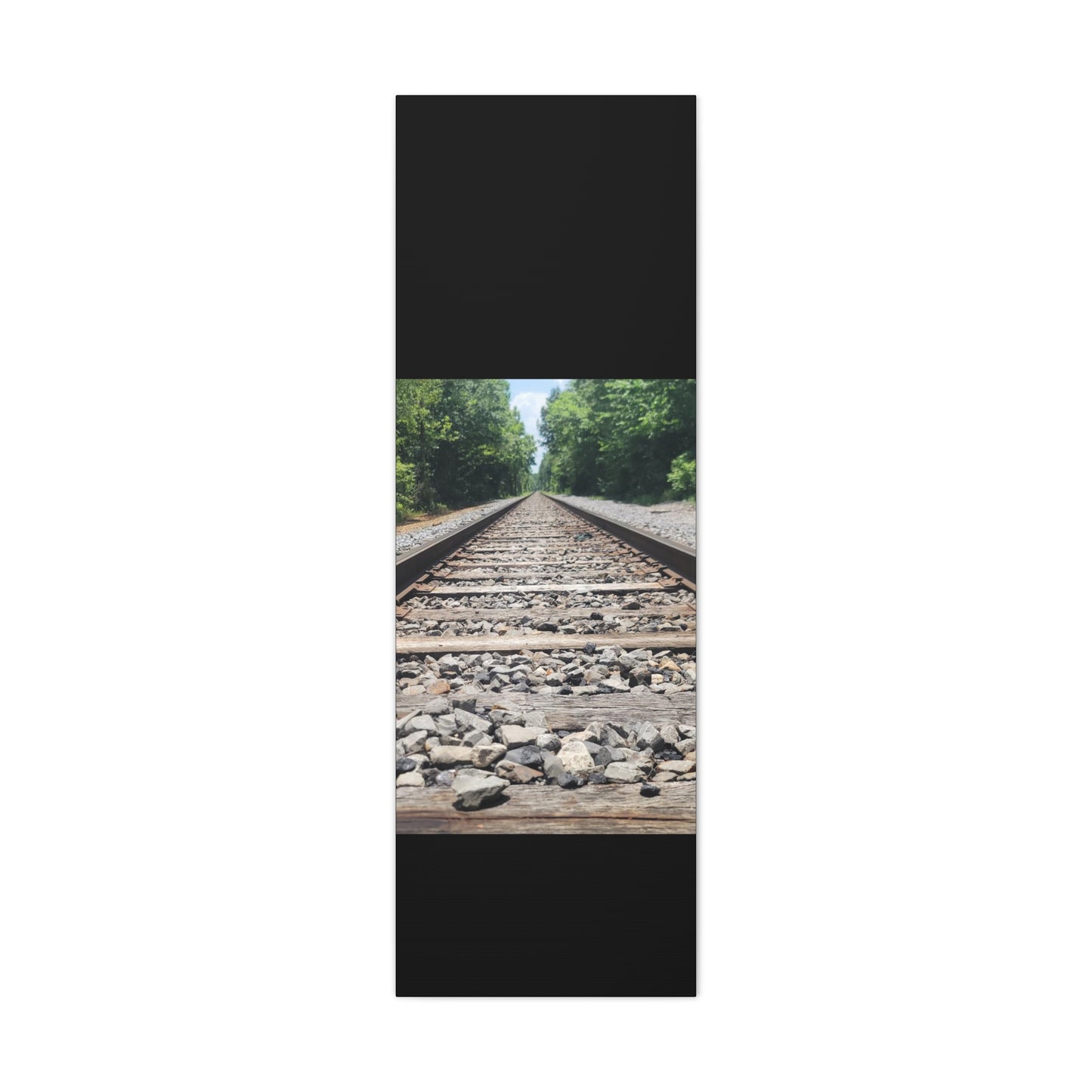 Tranquil Railway Matte Canvas Art, Perfect Gift for Nature Lovers, Home Decor, Wall Art, Inspirational Artwork, Train Track Design