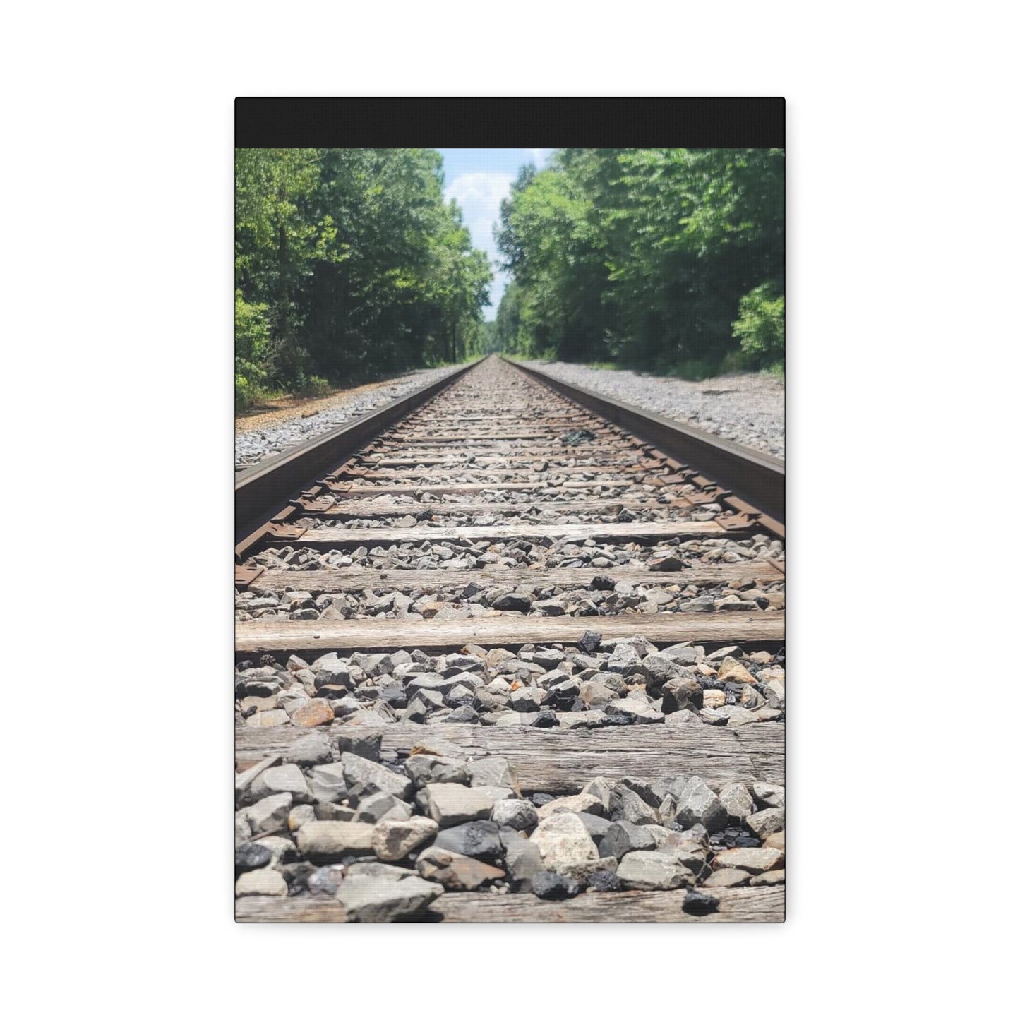 Tranquil Railway Matte Canvas Art, Perfect Gift for Nature Lovers, Home Decor, Wall Art, Inspirational Artwork, Train Track Design