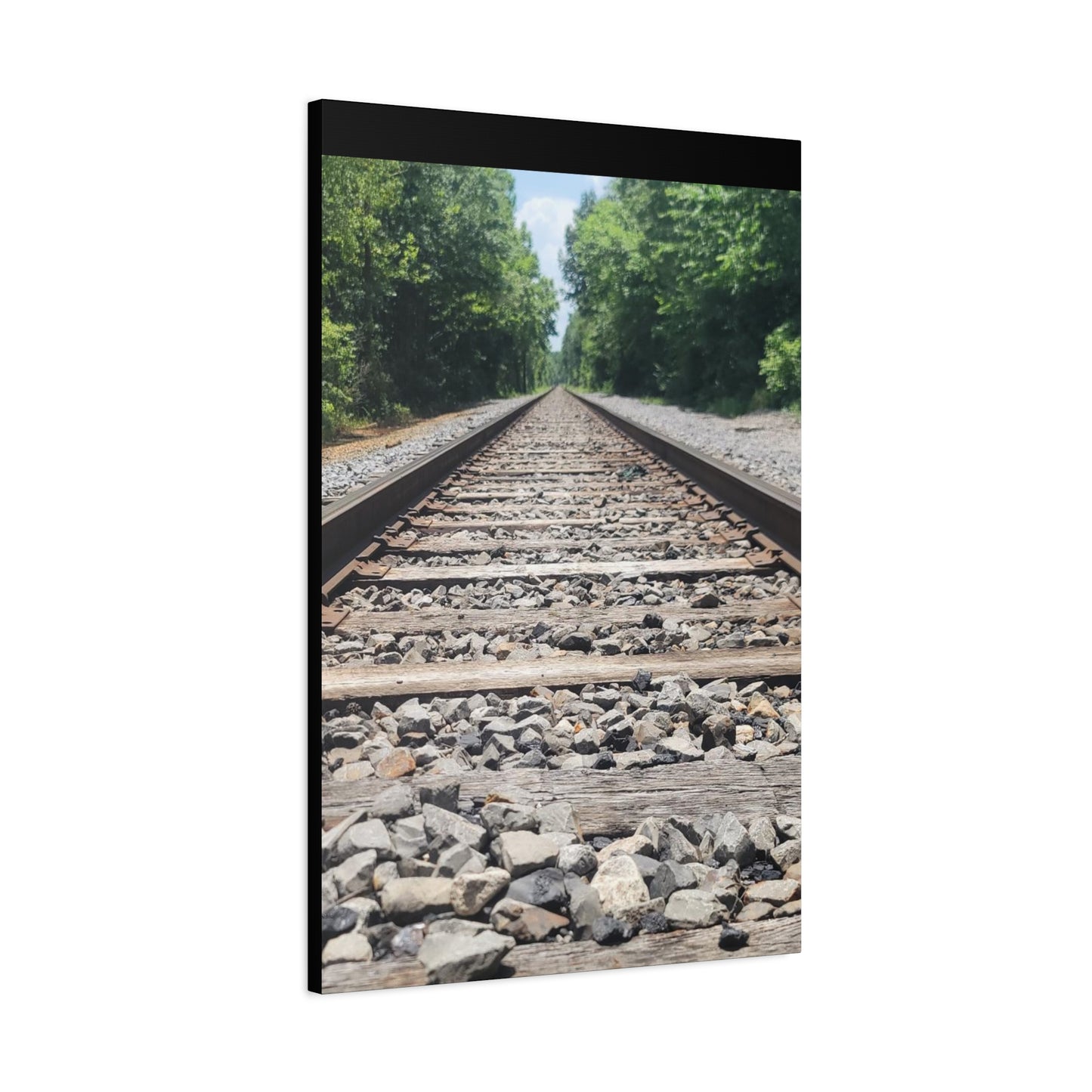 Tranquil Railway Matte Canvas Art, Perfect Gift for Nature Lovers, Home Decor, Wall Art, Inspirational Artwork, Train Track Design