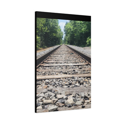 Tranquil Railway Matte Canvas Art, Perfect Gift for Nature Lovers, Home Decor, Wall Art, Inspirational Artwork, Train Track Design