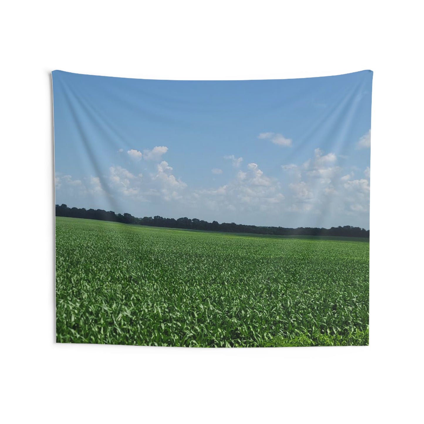 Serene Farm Landscape Wall Tapestry | Boho Decor, Nature Art, Home Wall Hanging, Farmhouse Style, Gift for Nature Lovers