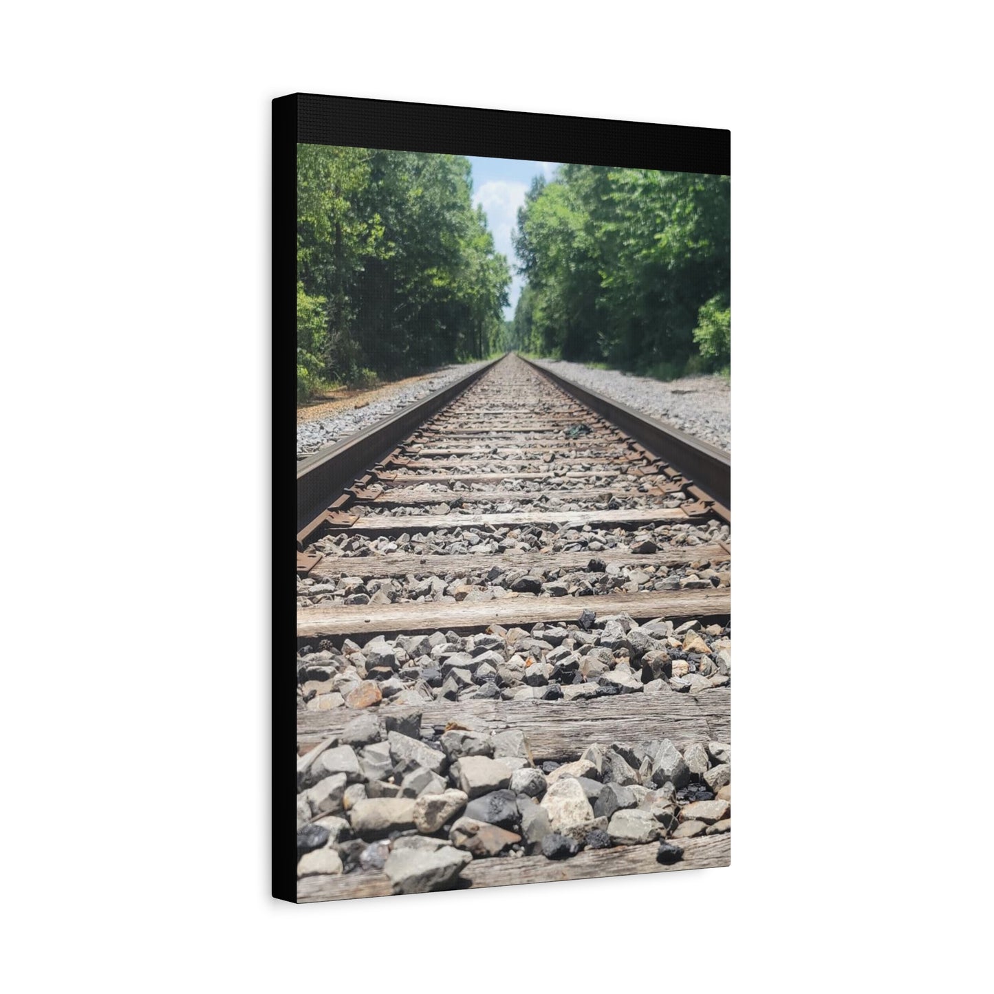 Tranquil Railway Matte Canvas Art, Perfect Gift for Nature Lovers, Home Decor, Wall Art, Inspirational Artwork, Train Track Design