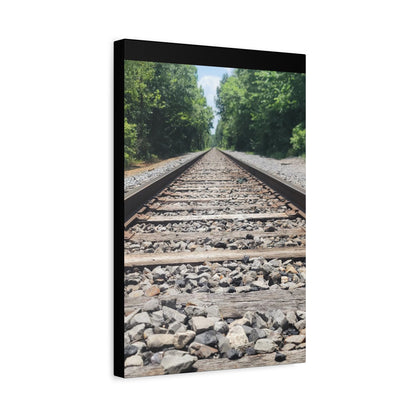 Tranquil Railway Matte Canvas Art, Perfect Gift for Nature Lovers, Home Decor, Wall Art, Inspirational Artwork, Train Track Design