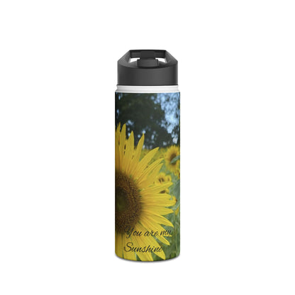Sunflower Stainless Steel Water Bottle - You Are My Sunshine, Eco-Friendly Hydration, Gifts for Her, Summer Accessories, Outdoor Adventure