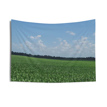 Serene Farm Landscape Wall Tapestry | Boho Decor, Nature Art, Home Wall Hanging, Farmhouse Style, Gift for Nature Lovers