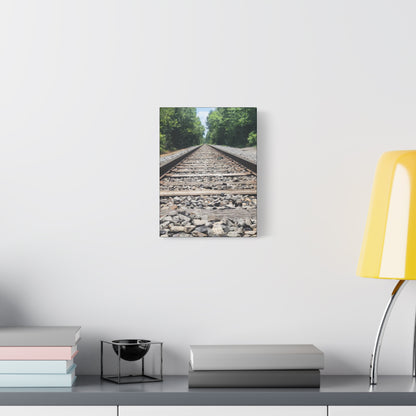 Tranquil Railway Matte Canvas Art, Perfect Gift for Nature Lovers, Home Decor, Wall Art, Inspirational Artwork, Train Track Design