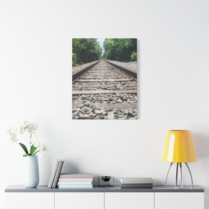 Tranquil Railway Matte Canvas Art, Perfect Gift for Nature Lovers, Home Decor, Wall Art, Inspirational Artwork, Train Track Design