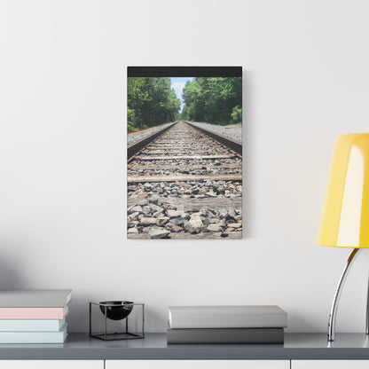 Tranquil Railway Matte Canvas Art, Perfect Gift for Nature Lovers, Home Decor, Wall Art, Inspirational Artwork, Train Track Design