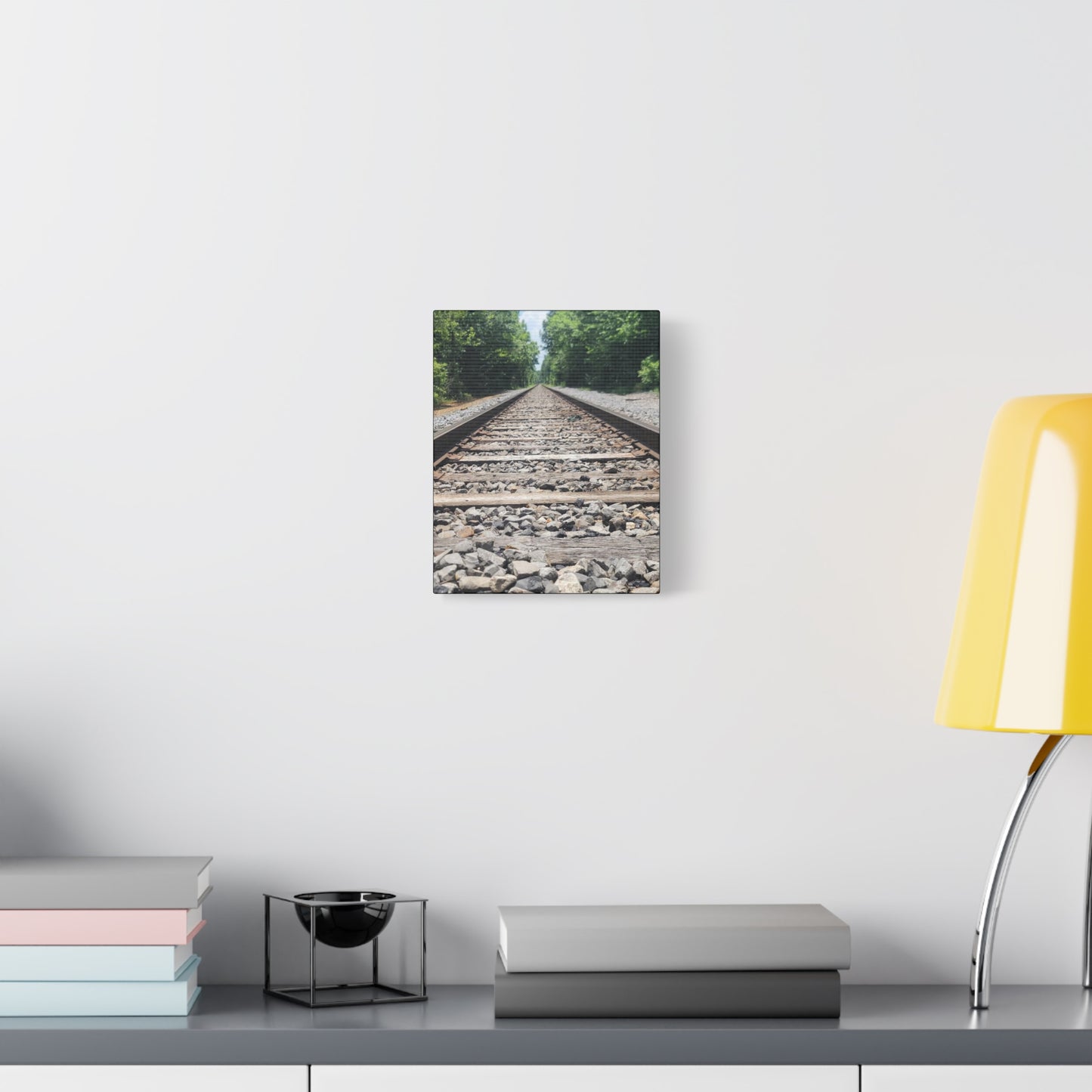 Tranquil Railway Matte Canvas Art, Perfect Gift for Nature Lovers, Home Decor, Wall Art, Inspirational Artwork, Train Track Design
