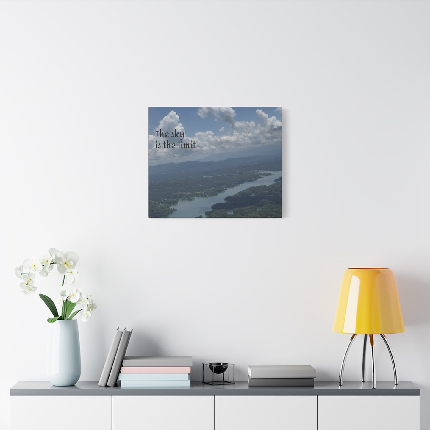 Inspirational Canvas Wall Art - The Sky Is The Limit, Motivational Decor, Home Office Artwork, Gift for Dreamers, Nature Photography