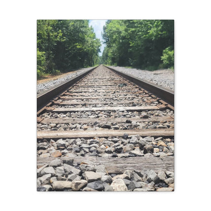 Tranquil Railway Matte Canvas Art, Perfect Gift for Nature Lovers, Home Decor, Wall Art, Inspirational Artwork, Train Track Design