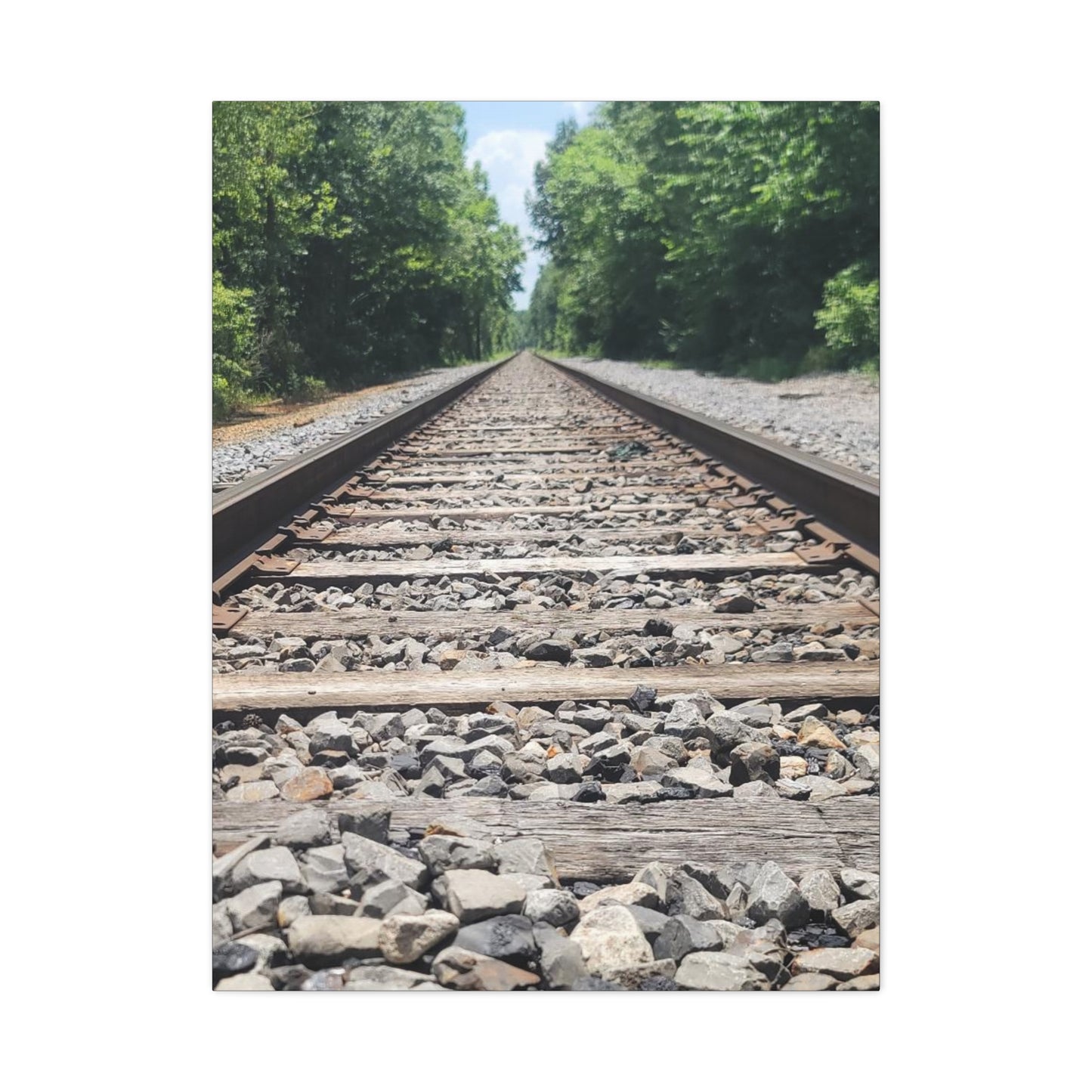 Tranquil Railway Matte Canvas Art, Perfect Gift for Nature Lovers, Home Decor, Wall Art, Inspirational Artwork, Train Track Design
